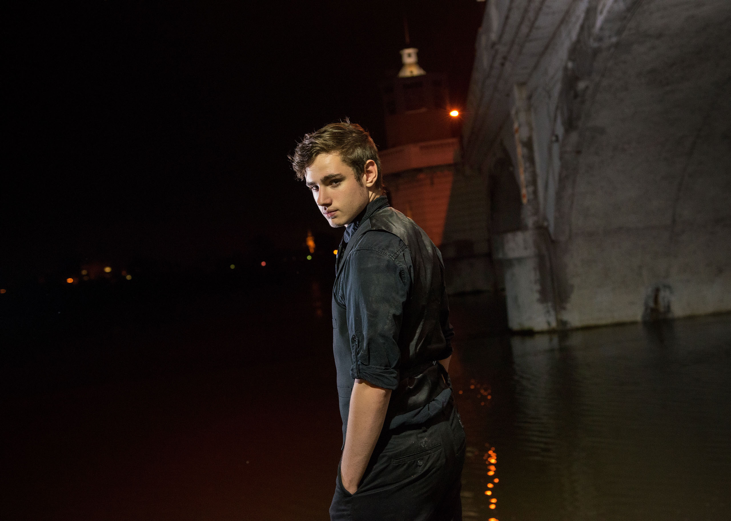 Senior Portrait of Maumee High School student on the Stranahan Theater stage. Holly Omlor Photography, Toledo Ohio